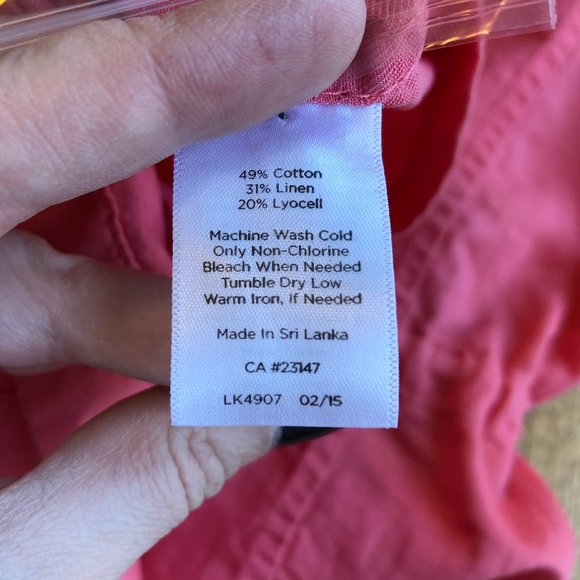 Talbots Petites Safari Jacket Coral Medium NWT - Picture 5 of 13